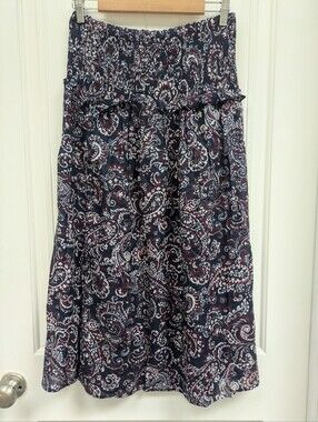 Sonmer Sophie Skirt Navy Paisley Midi